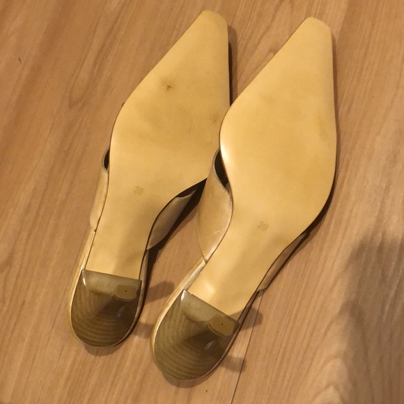 Beige leather mules, 5th Avenue, new, size EUR 39/US7,5-8 - Picture 6 of 11